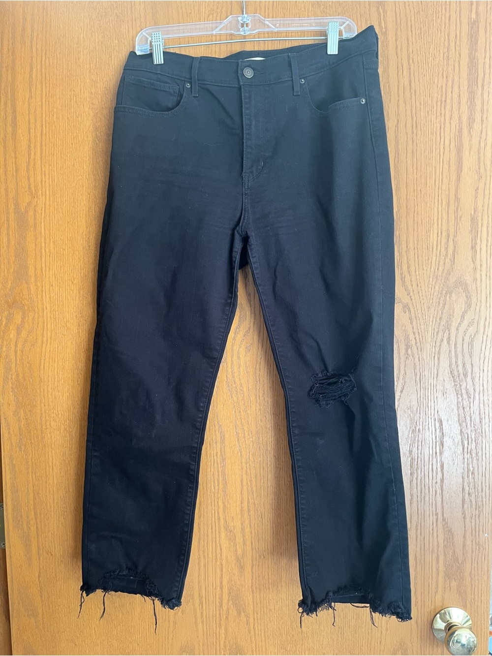 Levi's High Rise Straight Crop Jeans